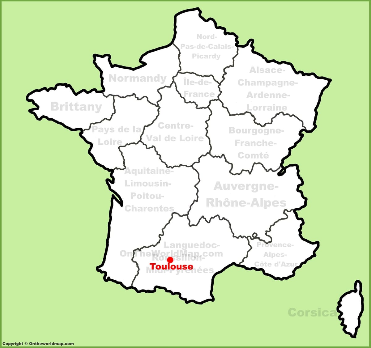 துலூஸ் ஒரு வரைபடத்தில்
